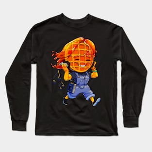 Waffle Girl With A Walkman Long Sleeve T-Shirt